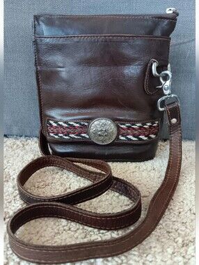 Vintage Force Ten West Handmade Genuine Leather Crossbody Purse Western